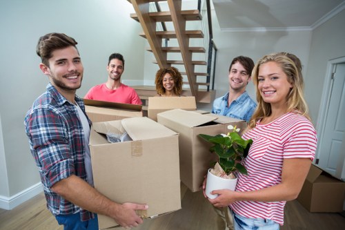 Moving van and service items prepared for a removal job
