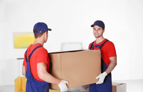Flat move with careful handling of furniture and boxes