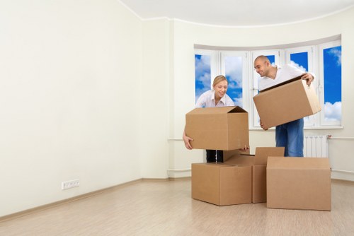Packing materials and labelled boxes ready for a Chislehurst relocation